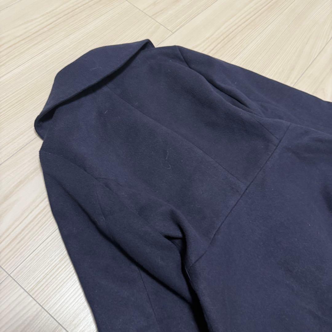 【極美品✨】JENNE ジェンヌ エレガントカラー フレアコート L ブラック