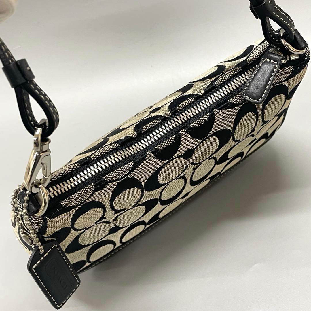 コーチ COACH 6094 美品 シグネチャー アクセサリーポーチ 黒