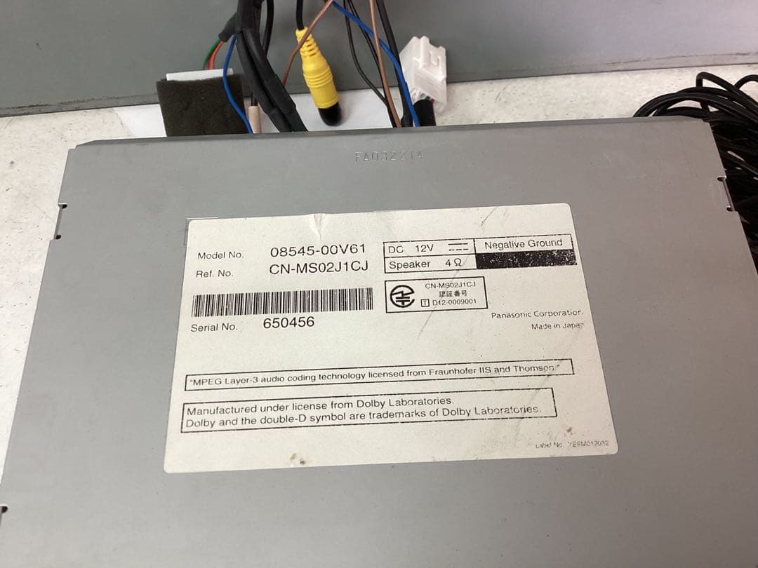 動作確認済み　NSLN-W62 HDMIポート付きカーナビ　配線付き