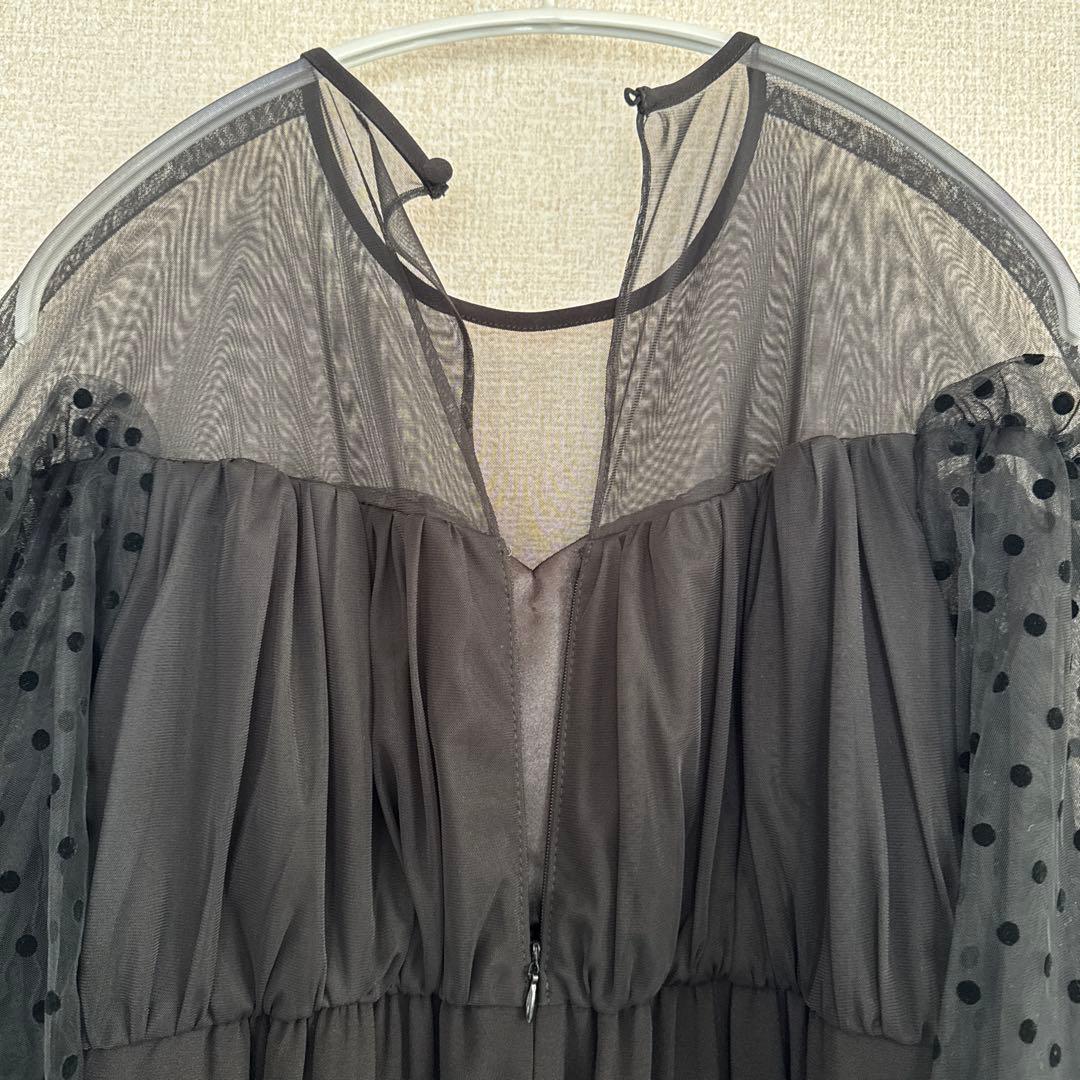 ANDRÉSDアンドレスド　フロッキードットパンツドレス