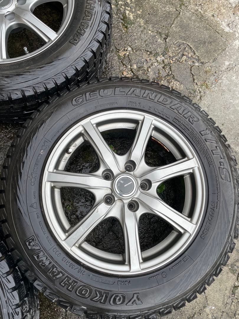 215/65R16 5穴x 114.3スタッドレスタイヤ ホイール付 4本セット