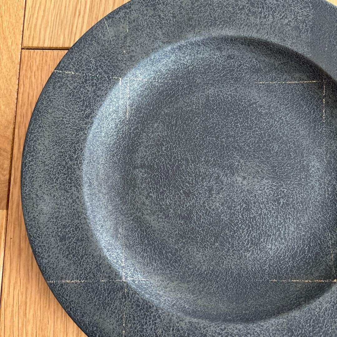 赤木明登　デザート皿　古銀