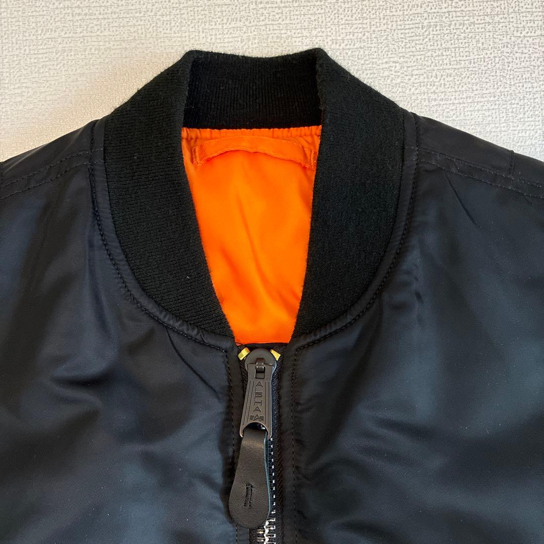 ALPHA アルファ MA-1 フライトジャケット ブラック 黒 XL