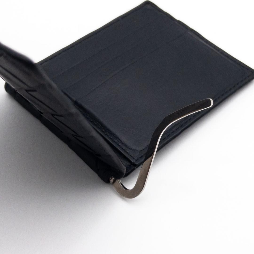 【極美品】ボッテガヴェネタ　マネークリップ　イントレチャート　黒