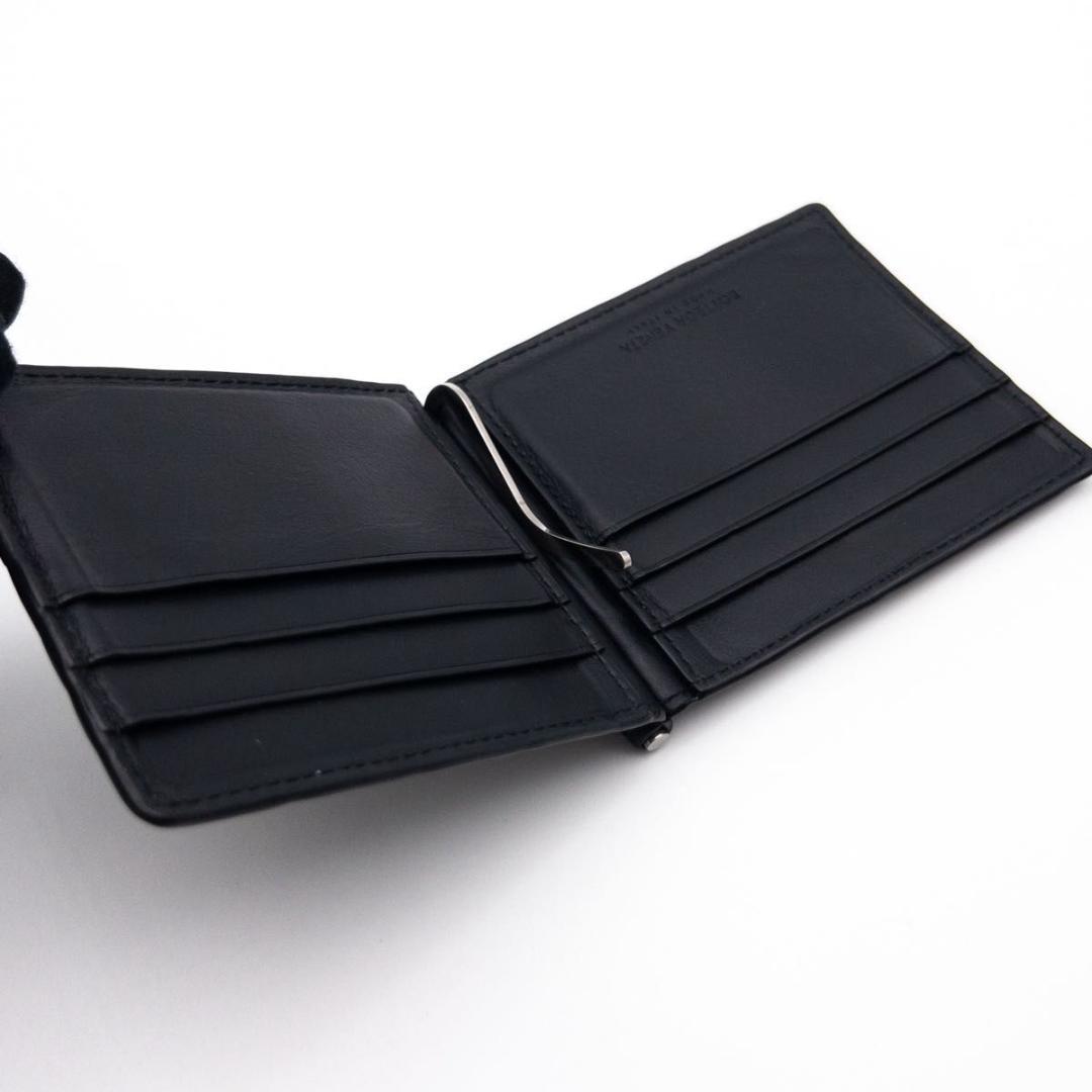 【極美品】ボッテガヴェネタ　マネークリップ　イントレチャート　黒