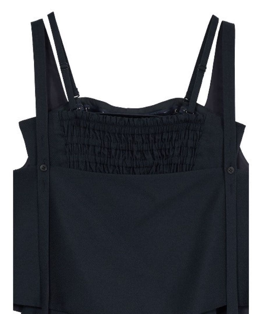 アメリヴィンテージVEST SET BARE TOP ROMPERS ネイビーM