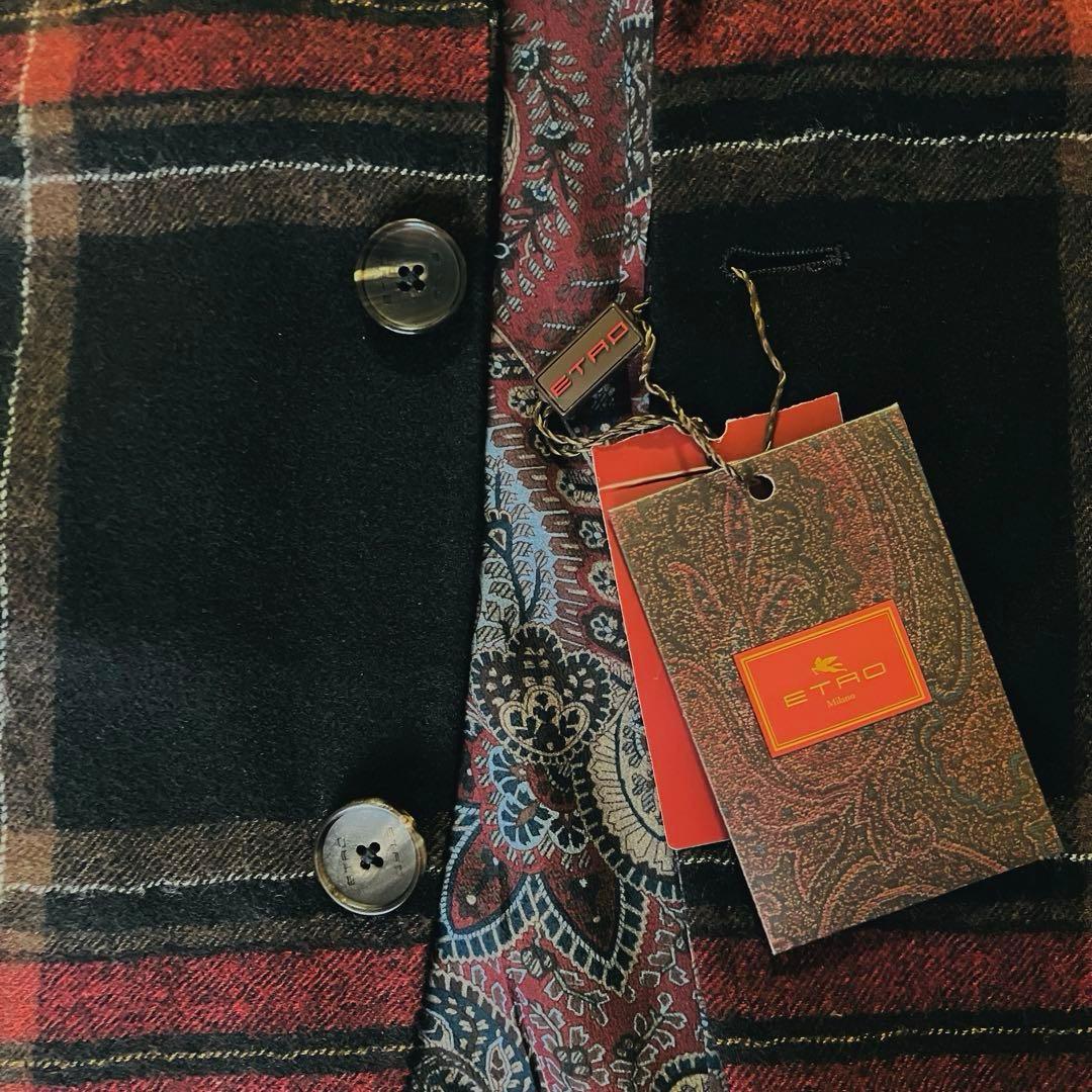 ETRO エトロ チェック柄 テーラードジャケット 48