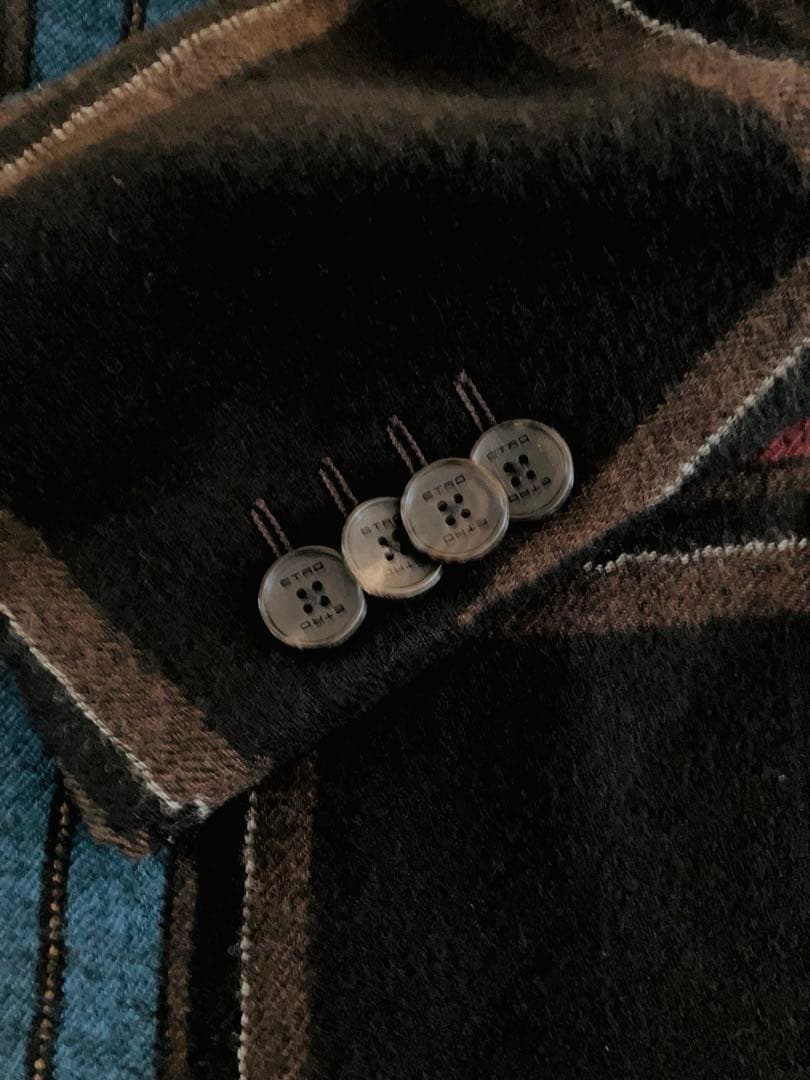 ETRO エトロ チェック柄 テーラードジャケット 48