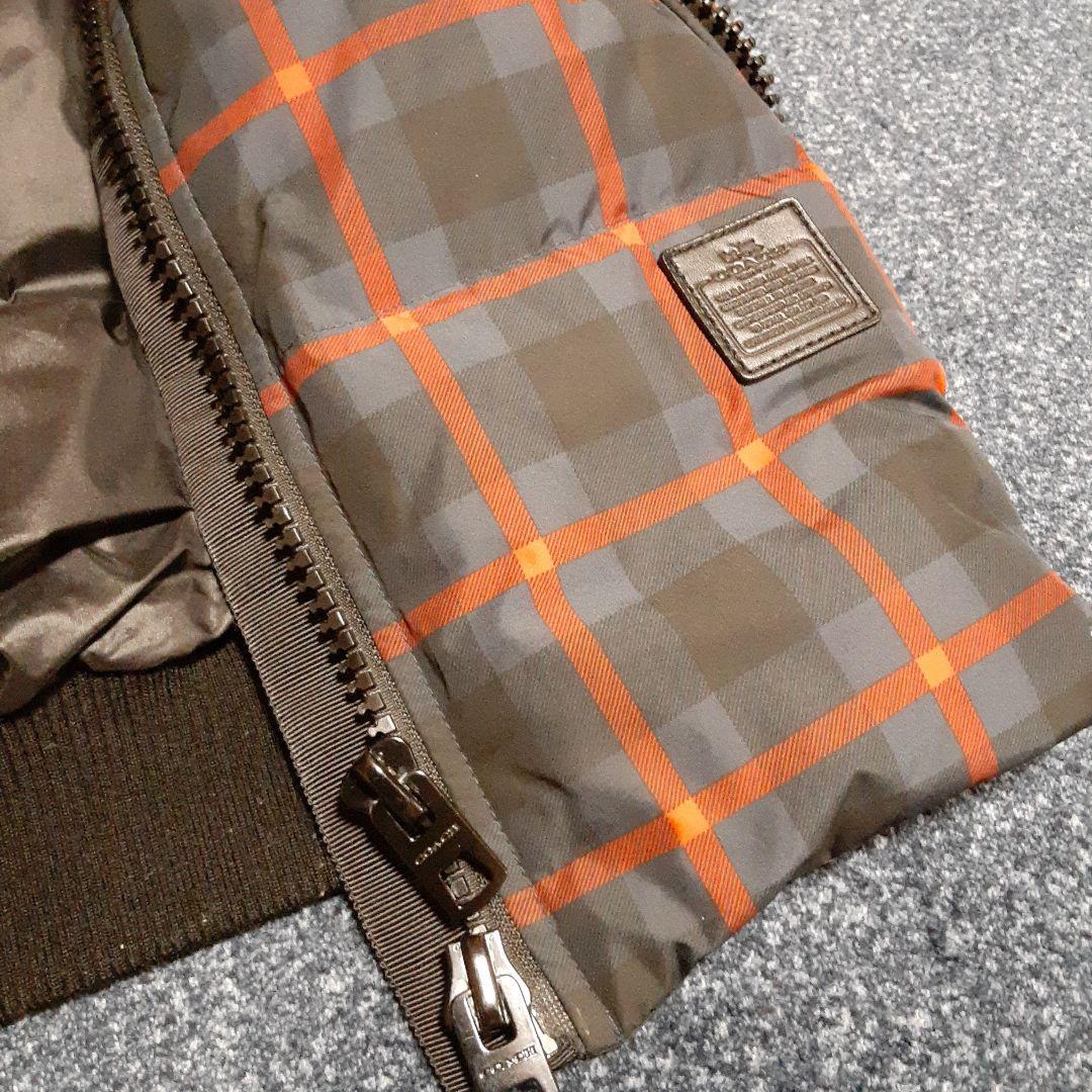 COACH フード付きダウンベスト☆可愛いチェック柄☆美品