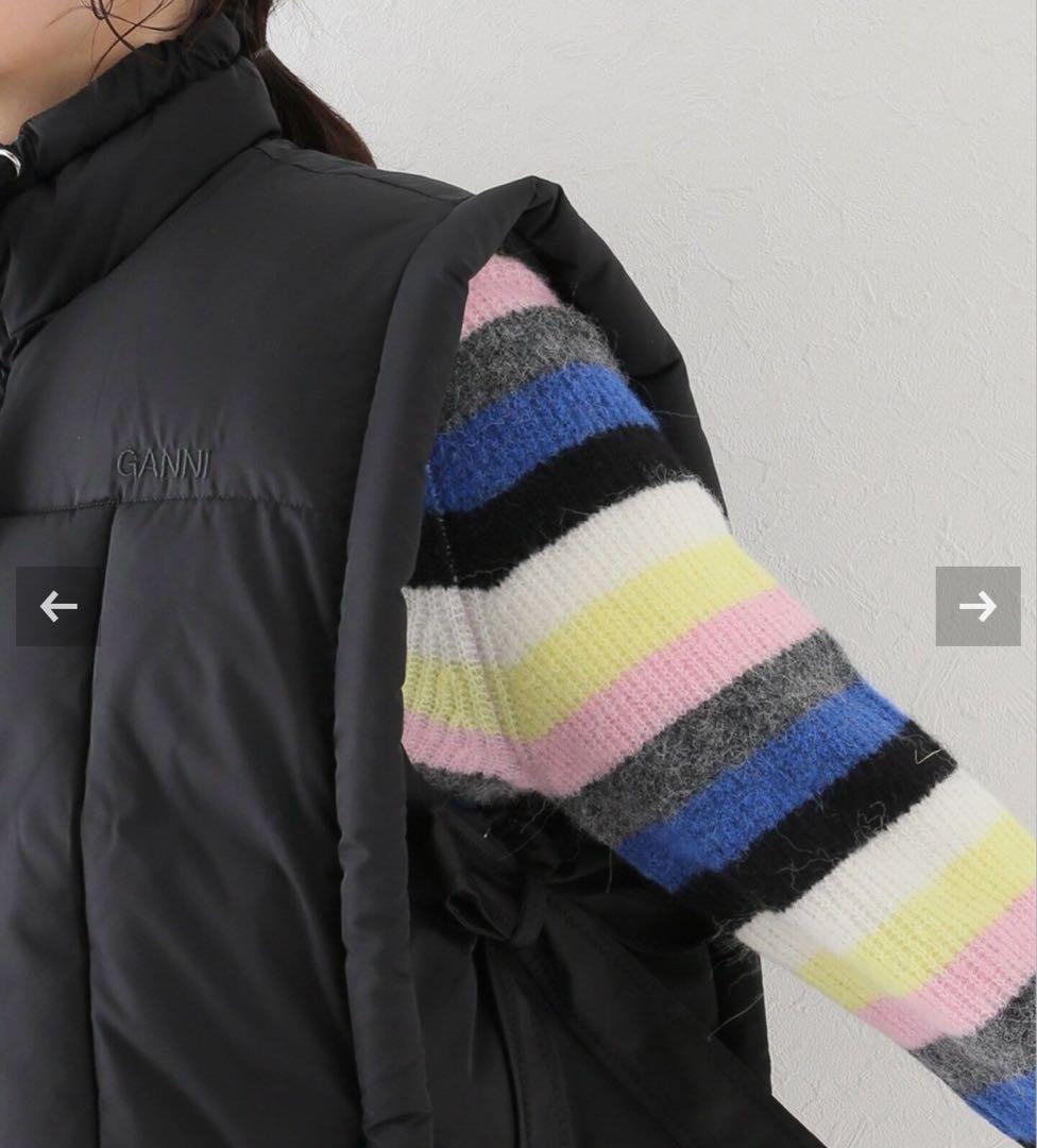 GANNI shiny puff oversized vest ガニー