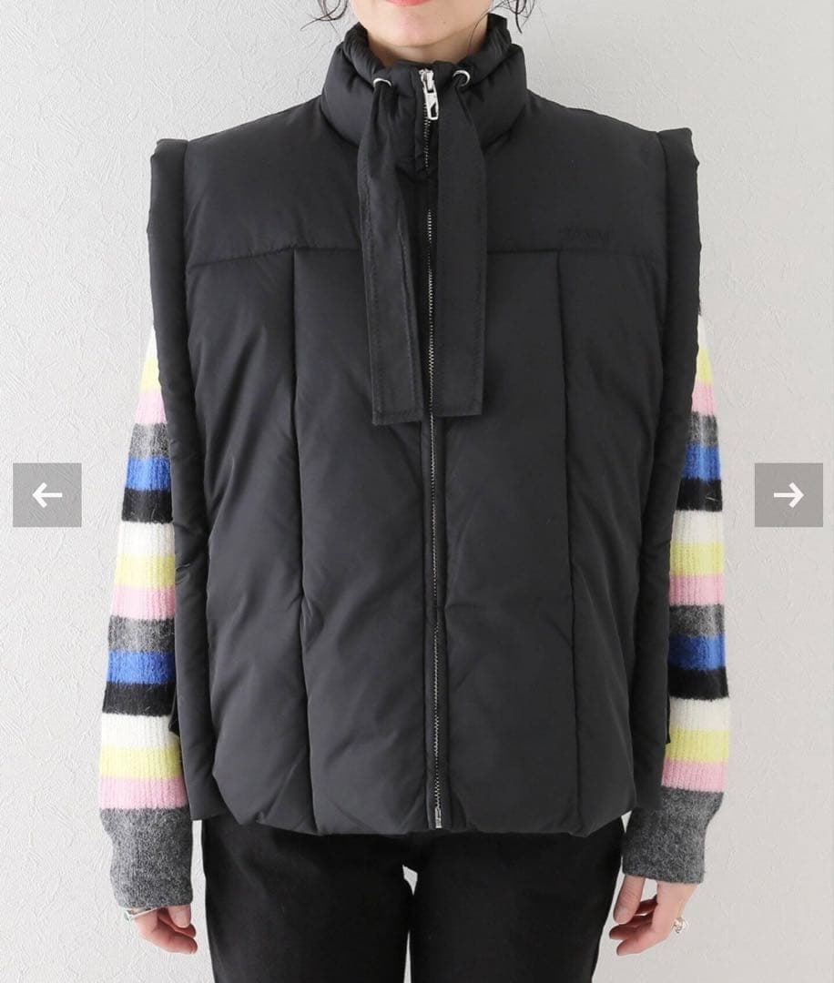 GANNI shiny puff oversized vest ガニー