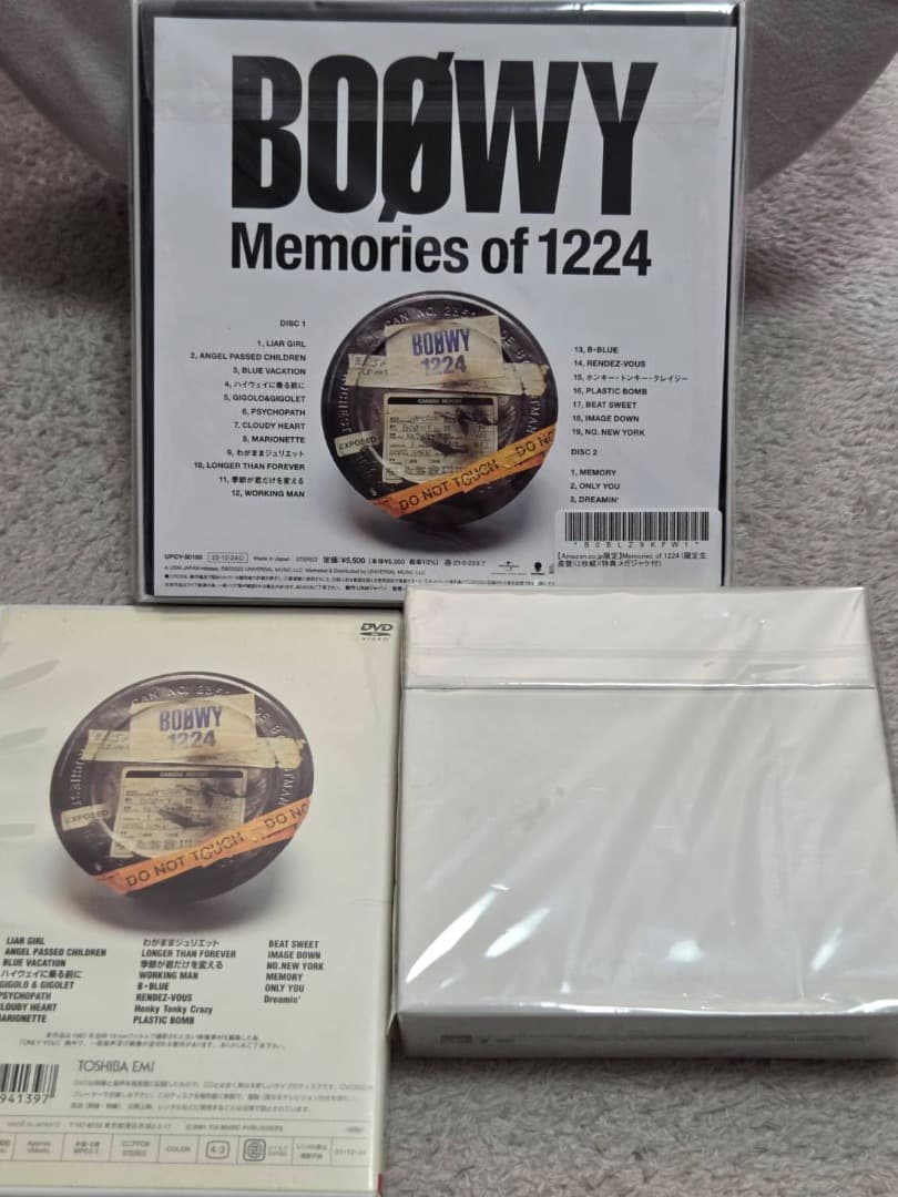BOØWY　①1224CD未開封　②1224DVD　③7インチシングル未開封