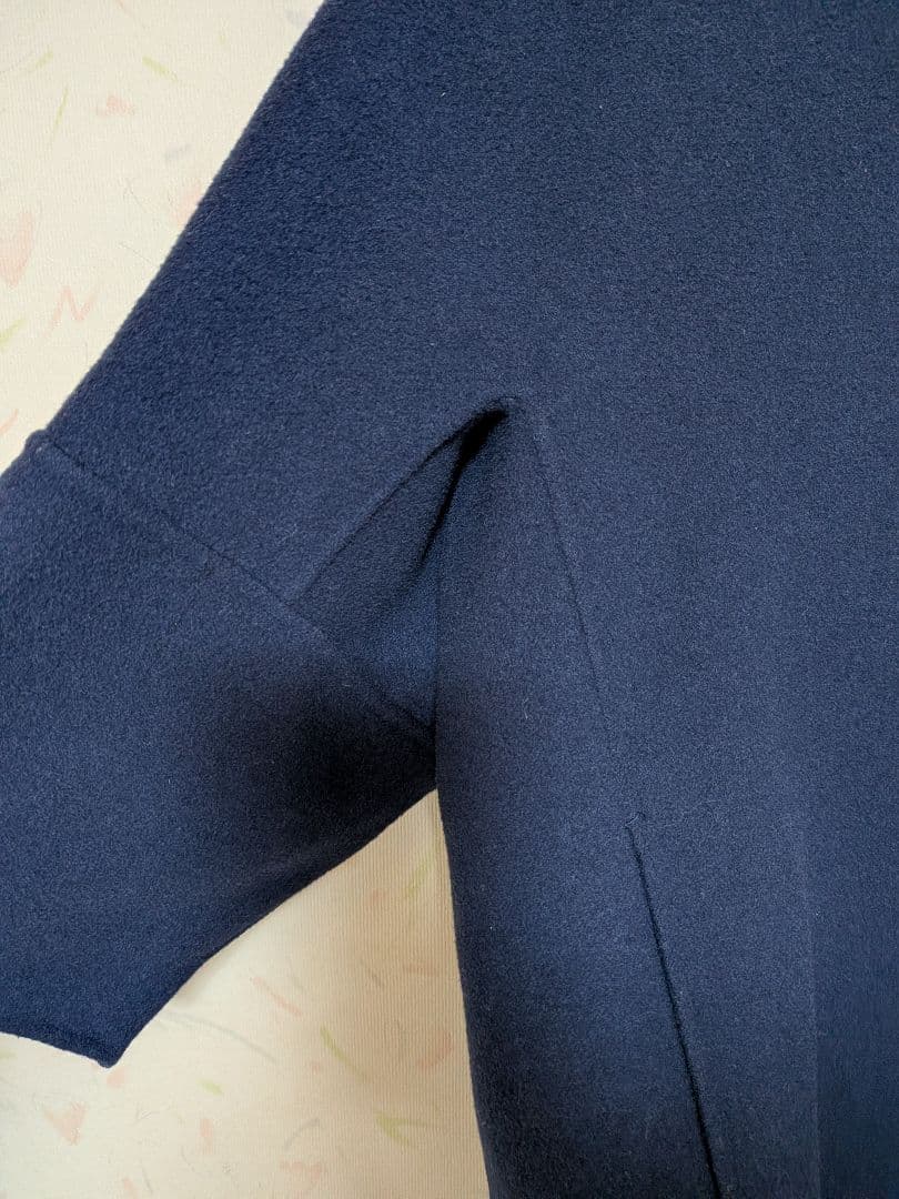 【高級】WEEKEND　MaxMara　フーディーハーフコート　ネイビー　М