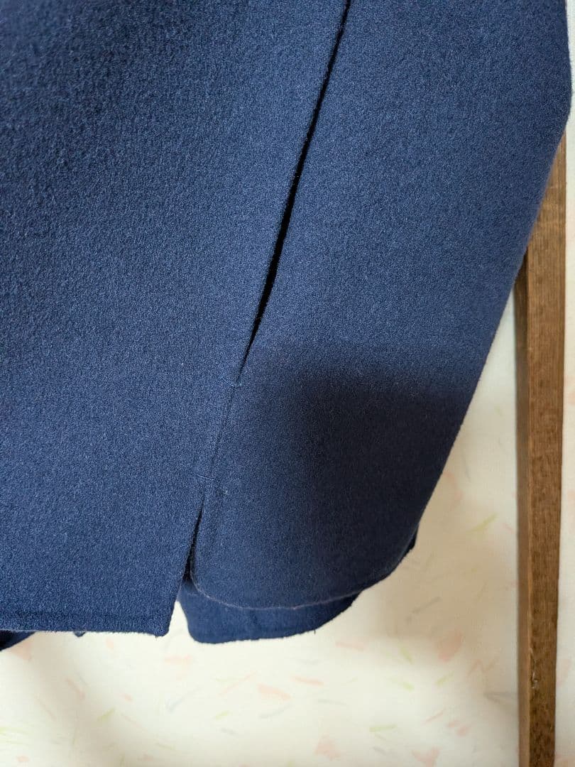 【高級】WEEKEND　MaxMara　フーディーハーフコート　ネイビー　М