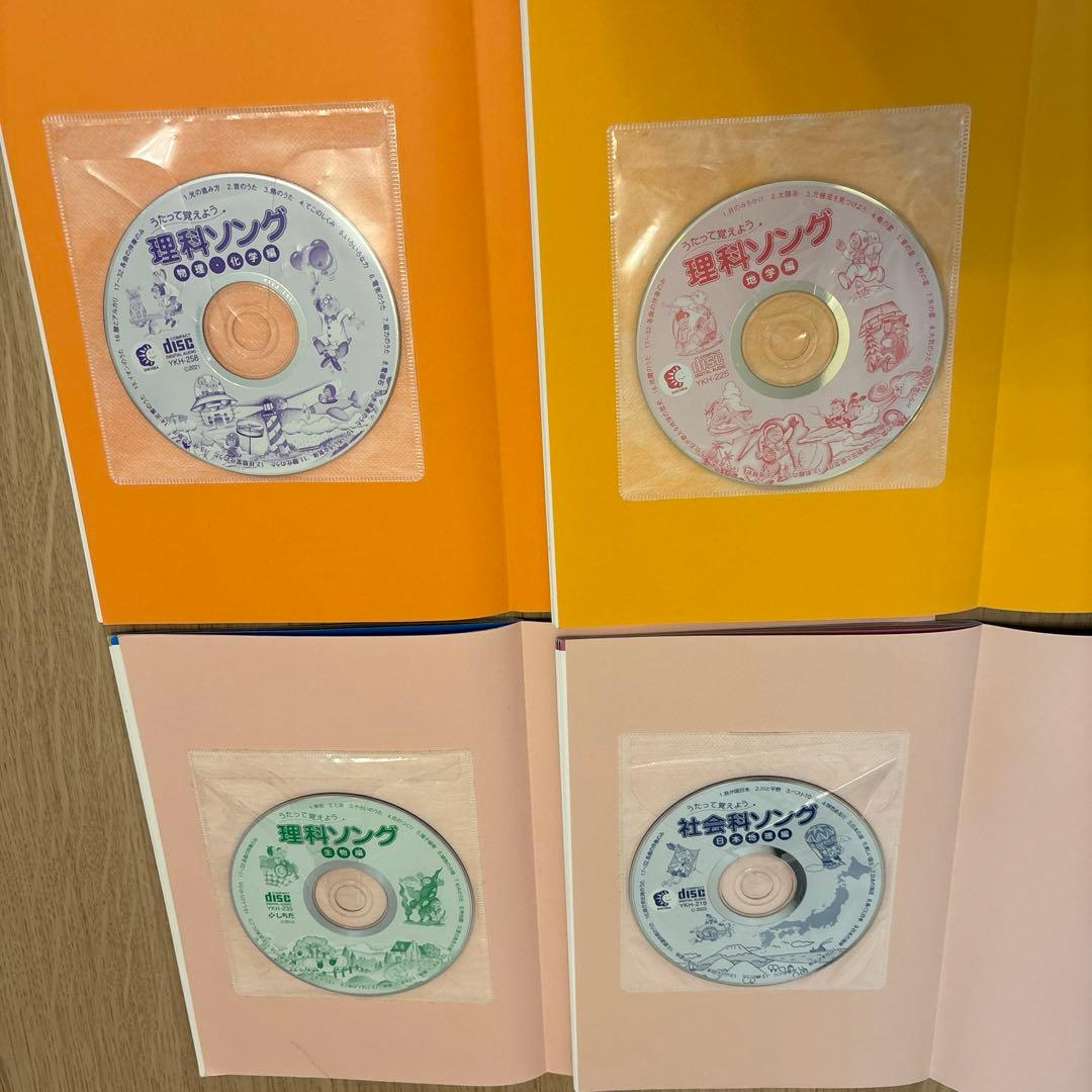 七田式 社会科ソング 理科ソング 4冊セット CD付