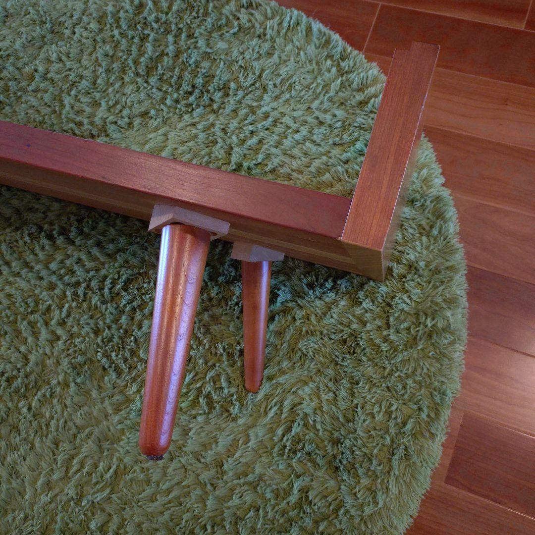 ウニコ　木製　ガラスローテーブル