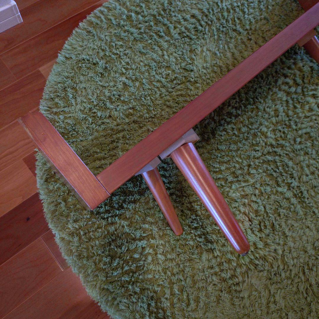 ウニコ　木製　ガラスローテーブル