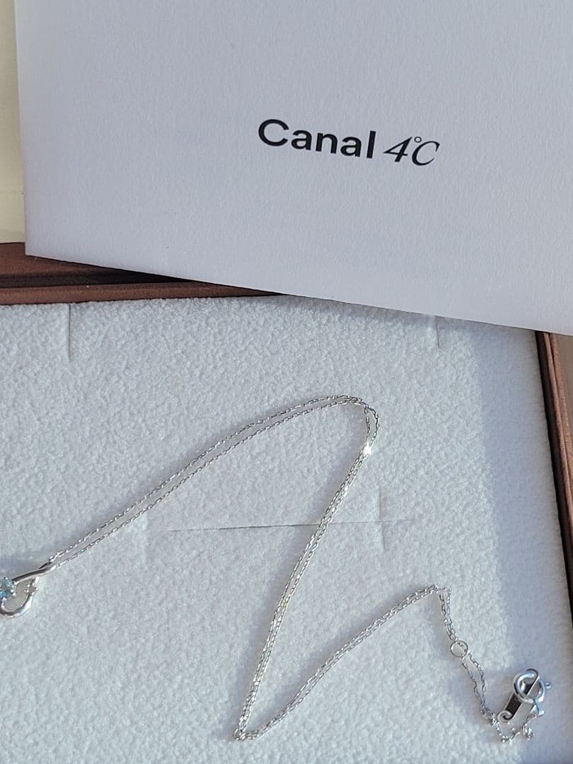 美品★Canal 4℃ K10 WG ネックレス スカイブルートパーズ