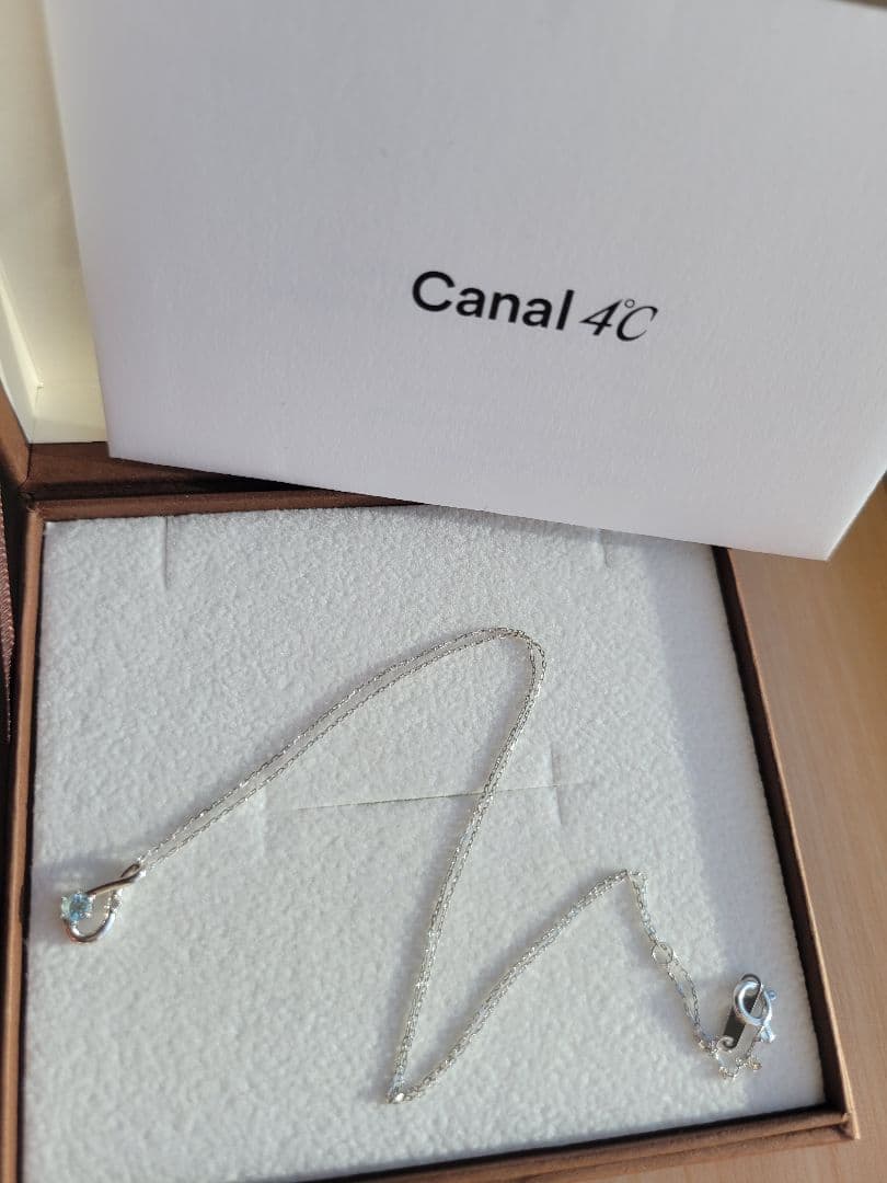 美品★Canal 4℃ K10 WG ネックレス スカイブルートパーズ