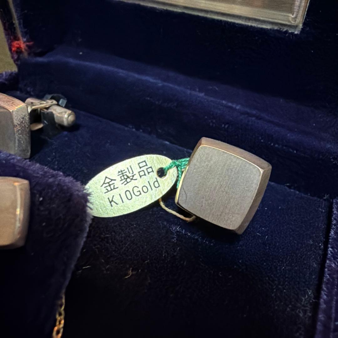 【昭和レトロ】GEMS LUXE カフス & タイピン セット 【金製 K10】