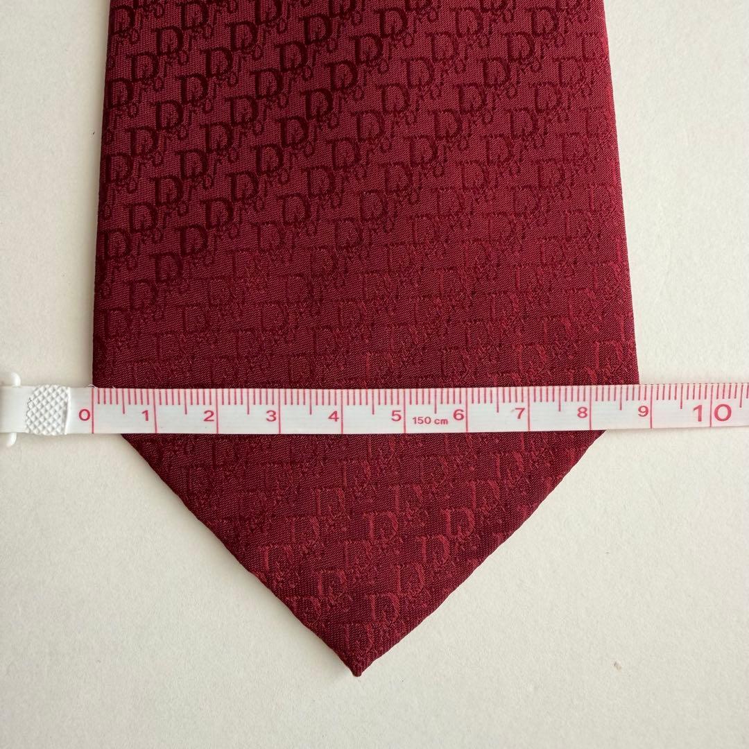 新品 未使用　Dior ディオール　バーガンディ ブランドDロゴネクタイ