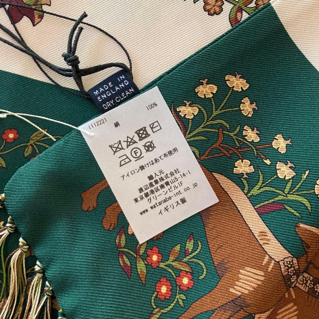 未使用　保管品　ドレイクス　Drake's シルク100% ストール　英国製