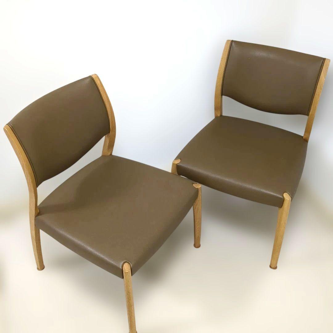 a*ん様 浜本工芸製　ダイニングチェア(DC-5400)　2脚セット　ナチュラル