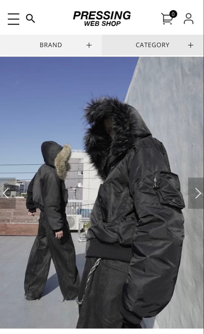 CHIKASHITSU PLUS HIGH MA-1ジャケット ブラック