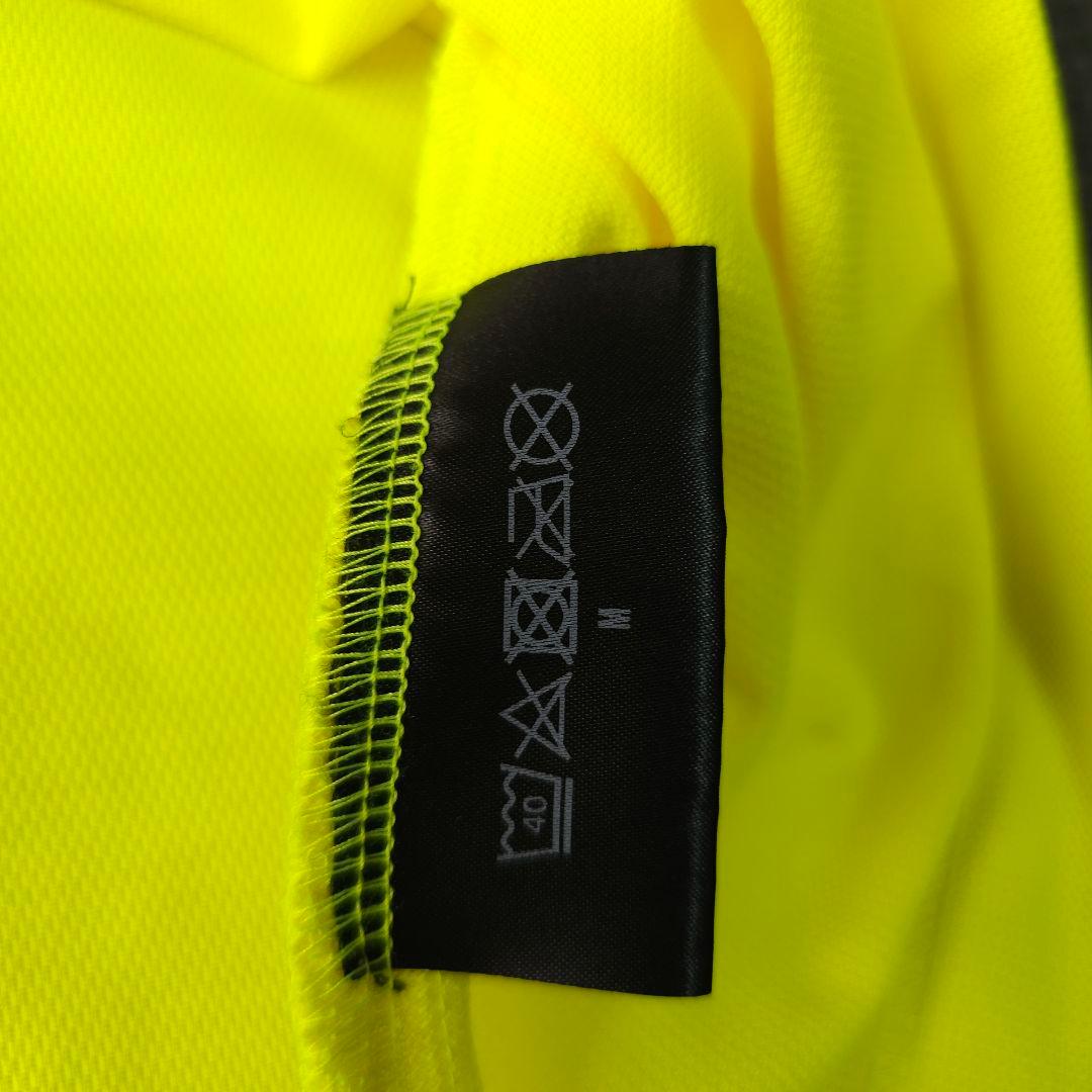 【TFW49】ロゴ刺繍 ワイドシルエット 半袖ゴルフポロシャツ イエロー M