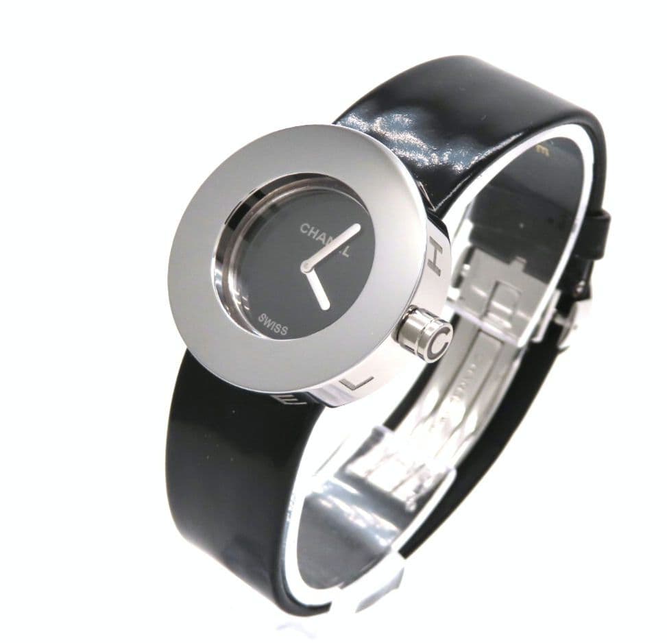 【CHANEL】シャネル 時計 ’ラ ロンド’ ブラック 純正ブレス ☆極美品☆