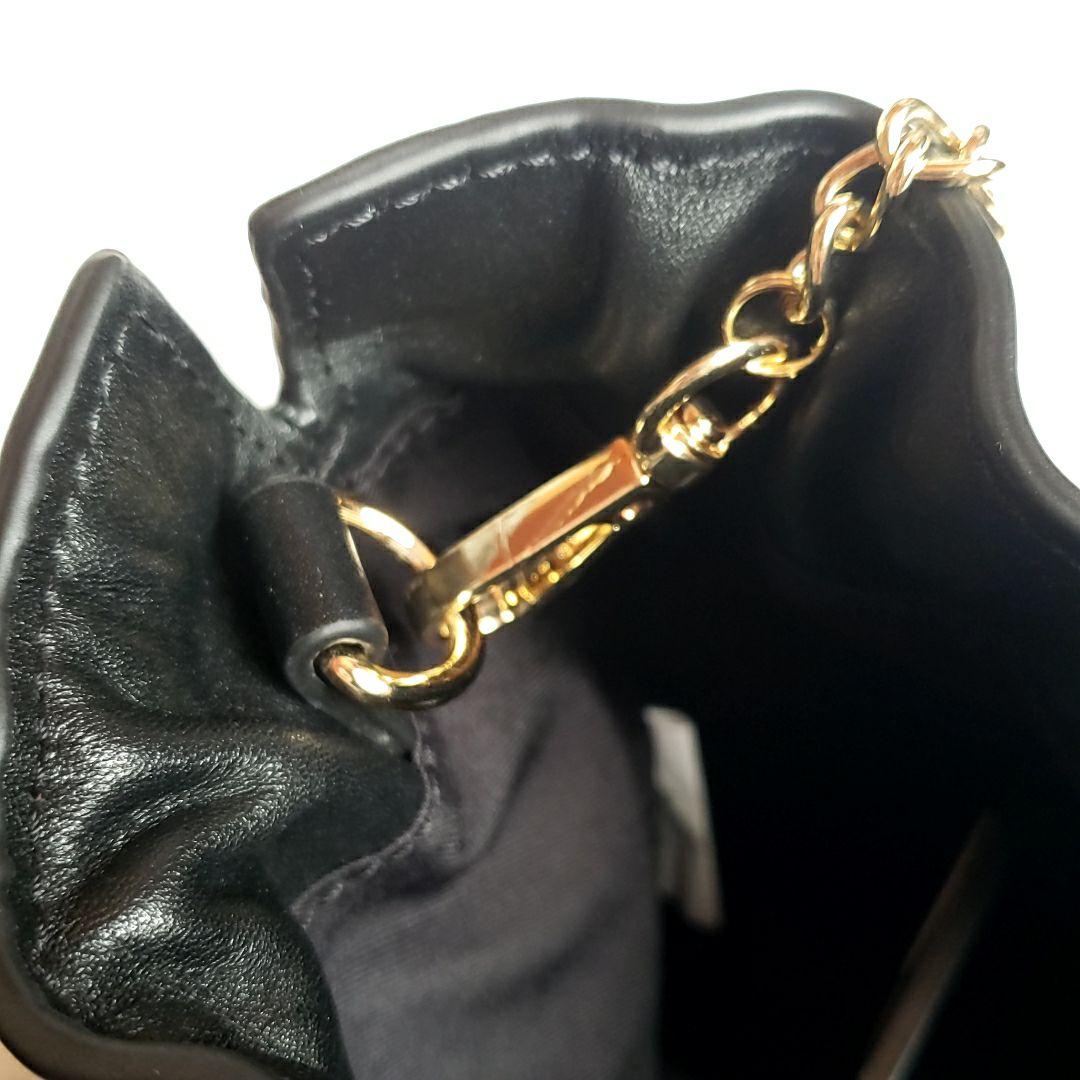 gemeil 2way ギャザーチェーンバッグ　ブラック　ジェムイル