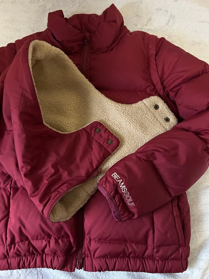 美品 beamsゴルフ ダウン ベスト Mサイズ