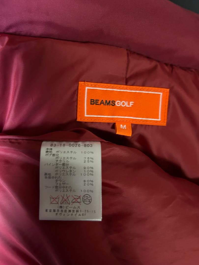 美品 beamsゴルフ ダウン ベスト Mサイズ