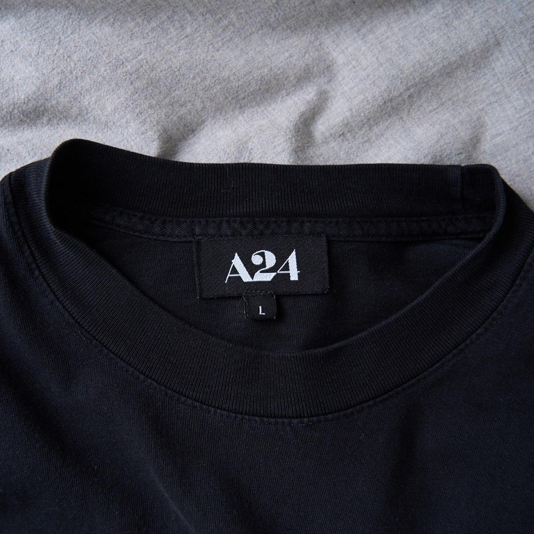 A24 刺繍ロゴ ブラック ロンT