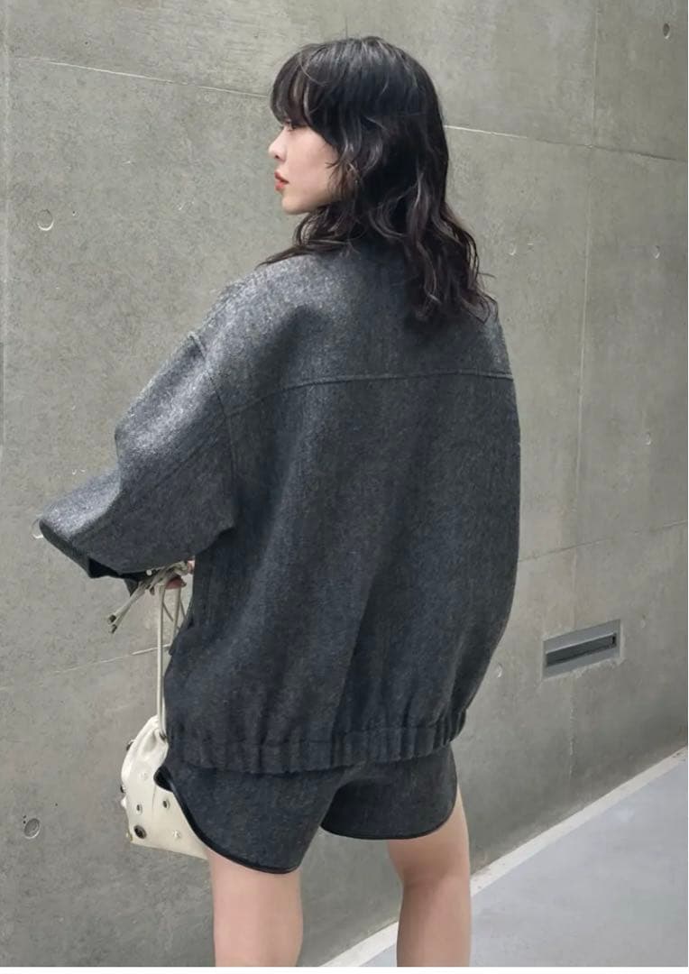 AMERI UND TWEED BOXER SHORTSチャコールグレー新品M