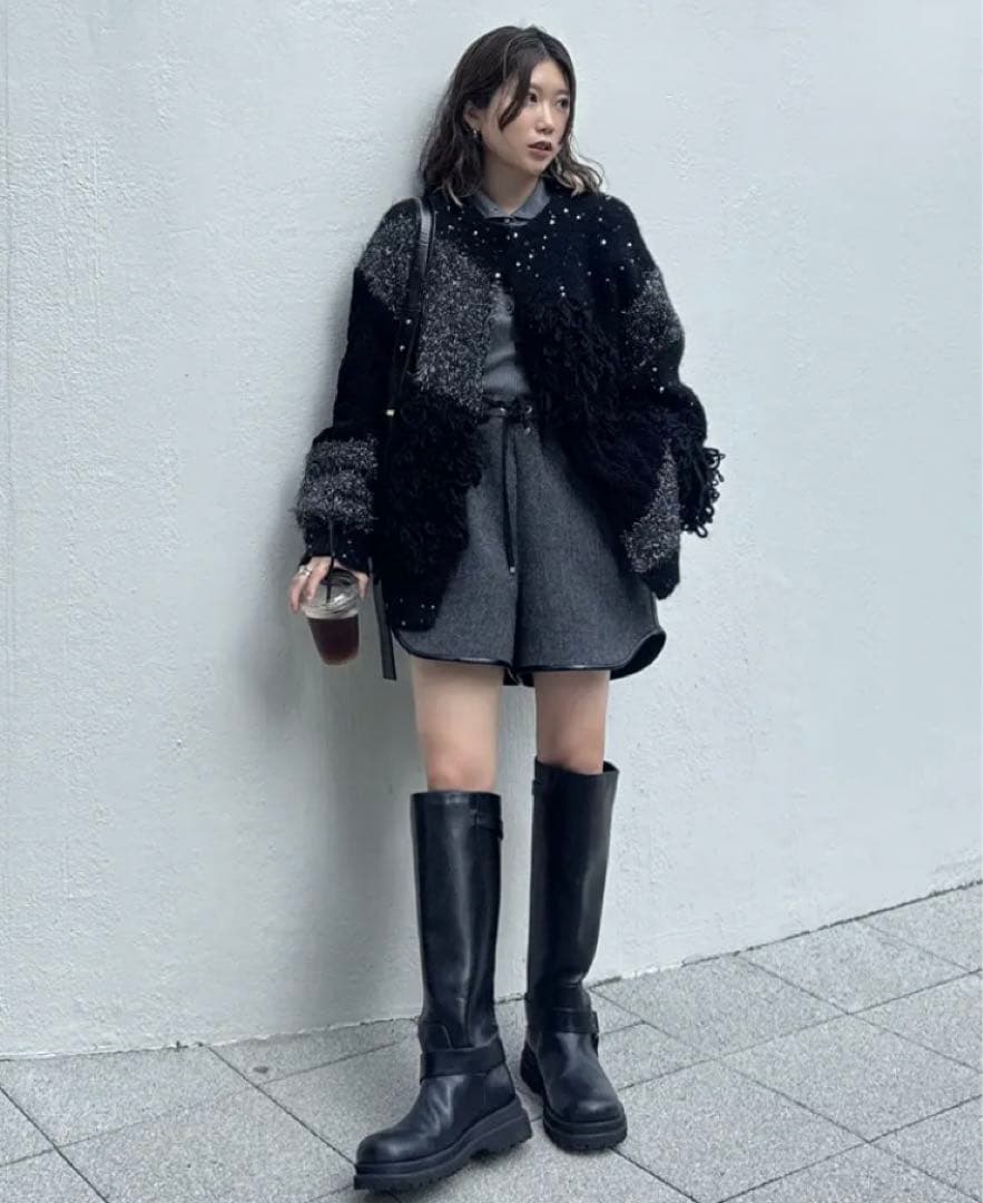 AMERI UND TWEED BOXER SHORTSチャコールグレー新品M