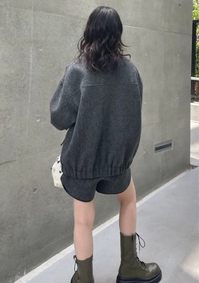 AMERI UND TWEED BOXER SHORTSチャコールグレー新品M