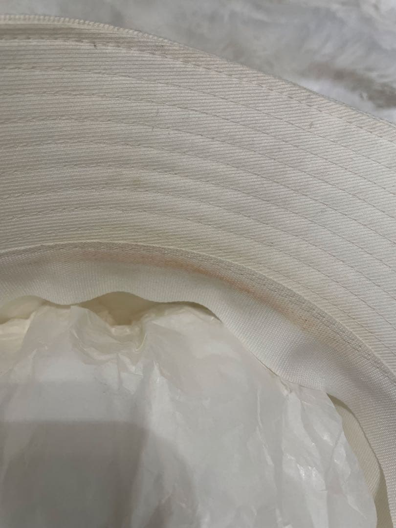 CELINE♦︎バケットハット S ギャバジンコットン ロゴ入りホワイト