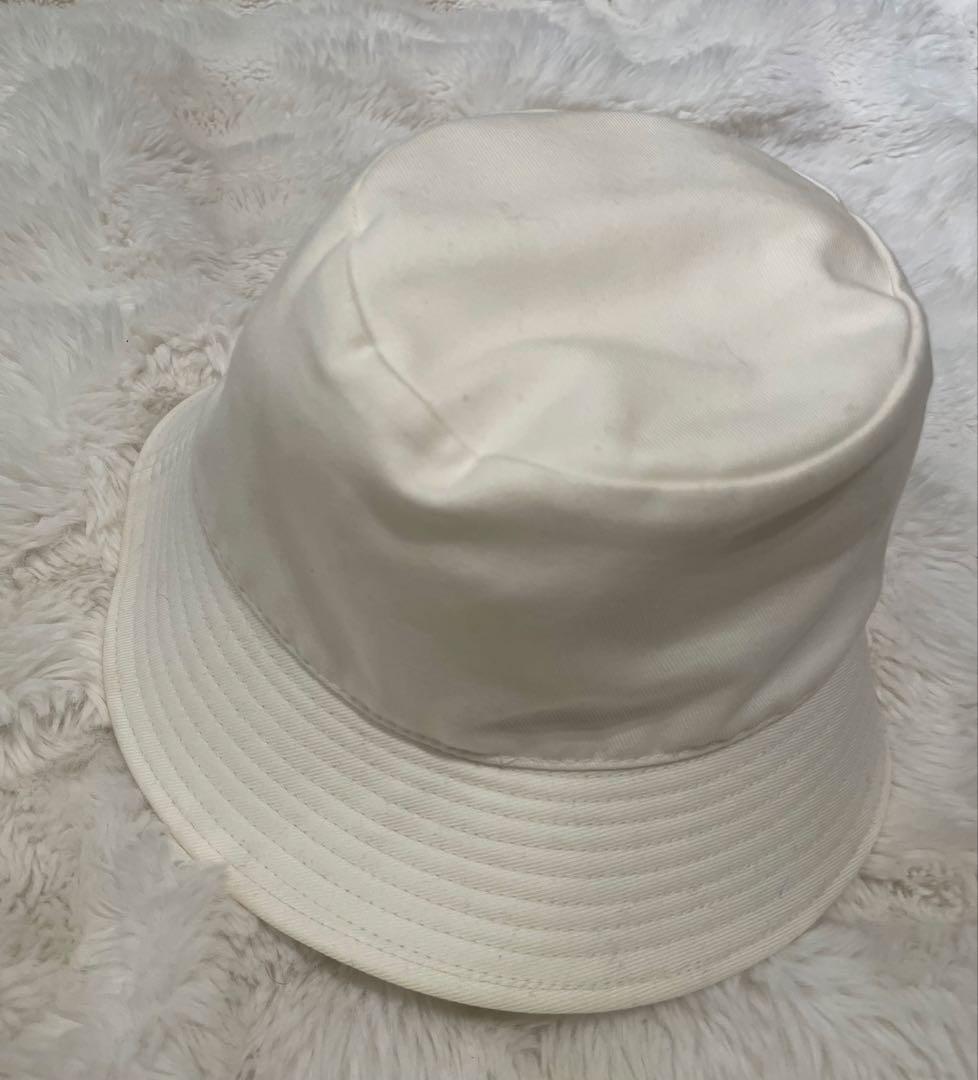 CELINE♦︎バケットハット S ギャバジンコットン ロゴ入りホワイト