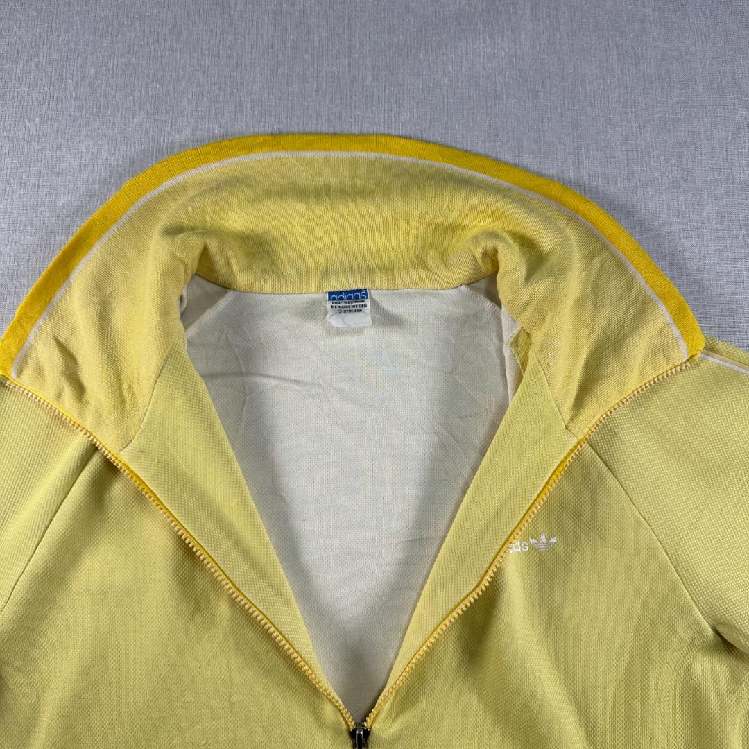 70s adidas トラックジャケット イエロー デサント 西ドイツ製 L