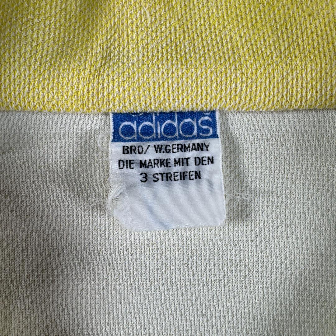 70s adidas トラックジャケット イエロー デサント 西ドイツ製 L