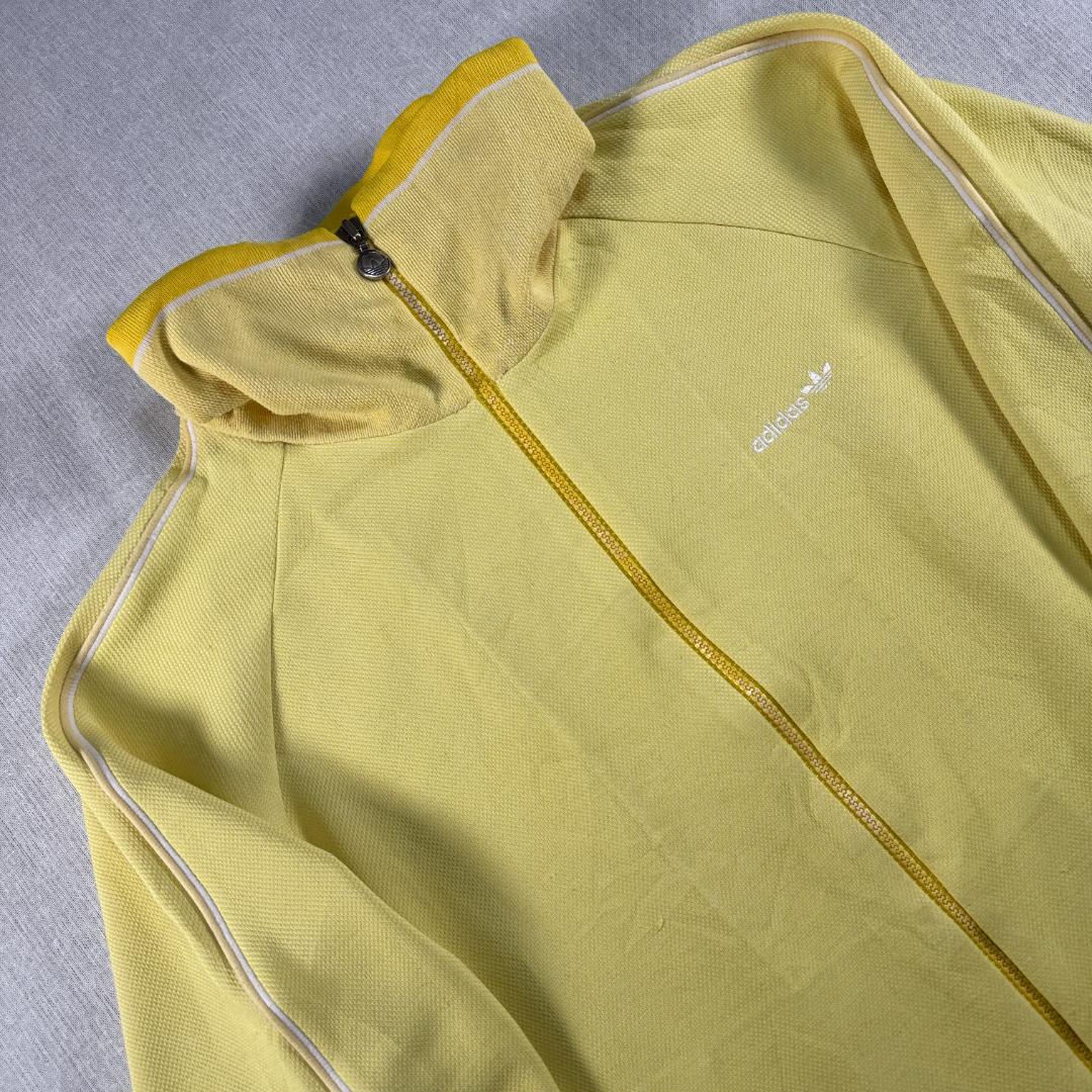 70s adidas トラックジャケット イエロー デサント 西ドイツ製 L