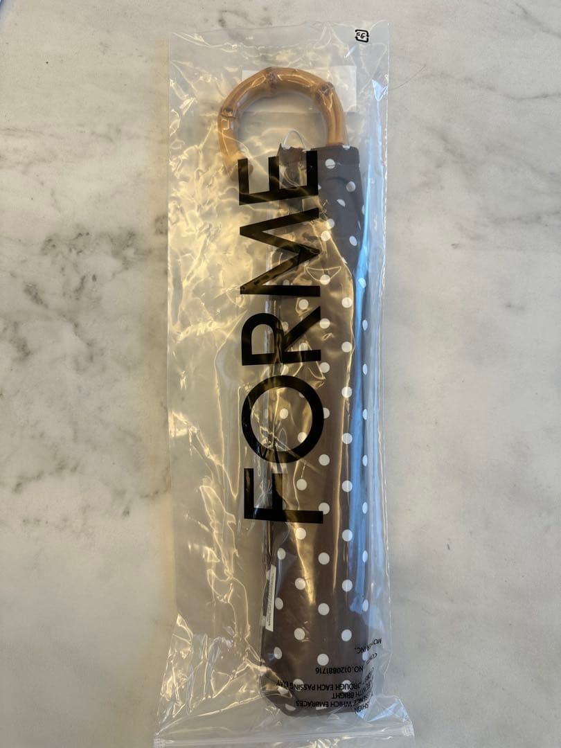 Forme 東原亜希 晴雨兼用傘 ブラウンドット