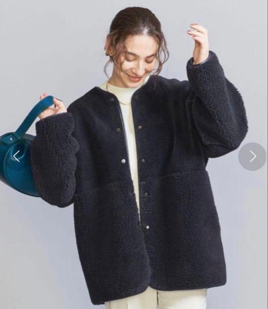 Pyon⭐︎BEAUTY&YOUTHリバーシブルボアフェイクムートンコート