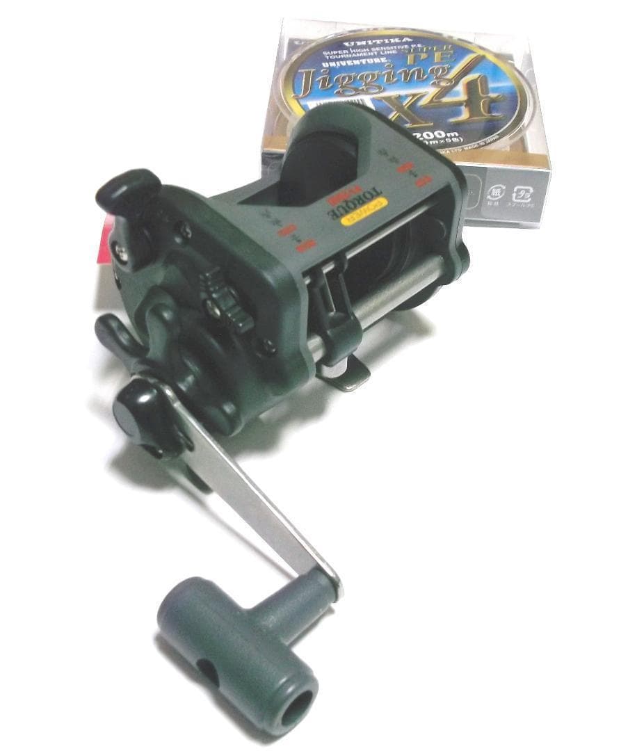 大幅値引中！マルチに活躍！インナー振出船５０号３.３ｍリールＰＥライン３点セット