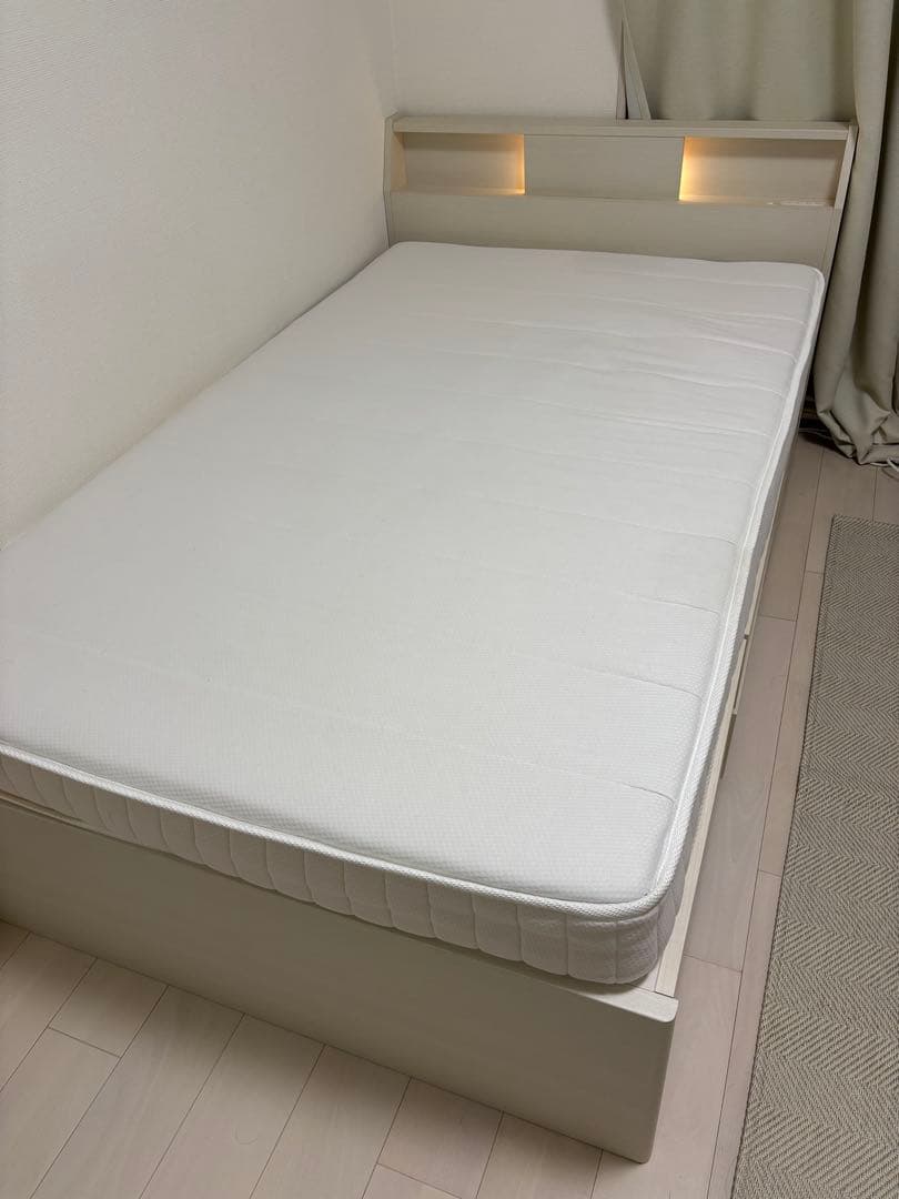 セミダブル ベッドフレーム+マットレス ニトリ(アザン3 チェスト40)