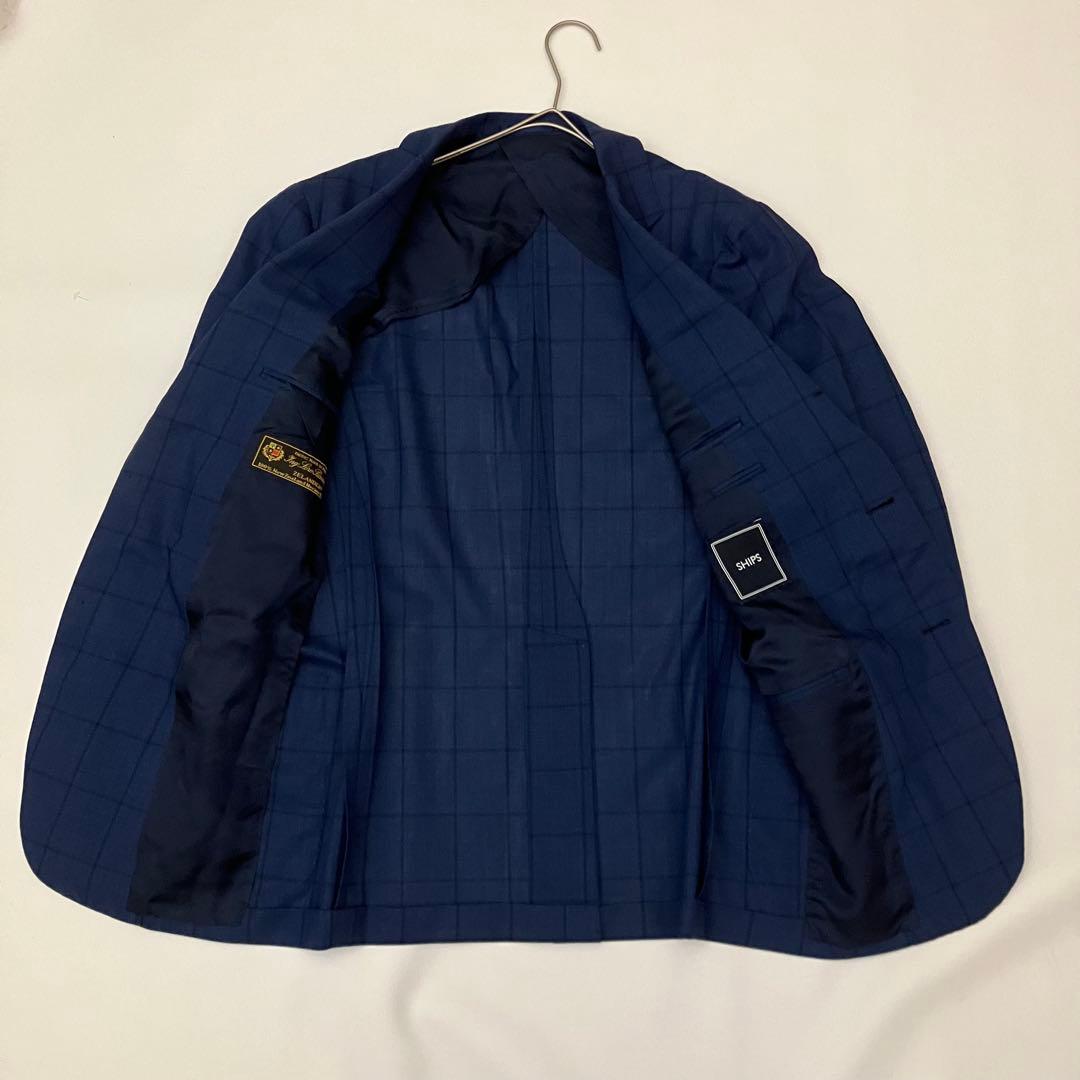 ✨未使用級✨SHIPS ロロピアーナ　テーラード　ウィンドペン　ネイビー　高級