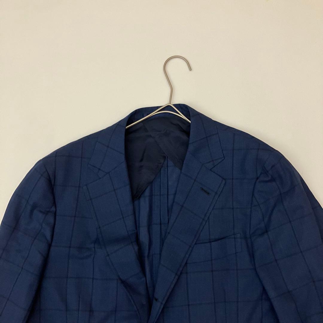 ✨未使用級✨SHIPS ロロピアーナ　テーラード　ウィンドペン　ネイビー　高級