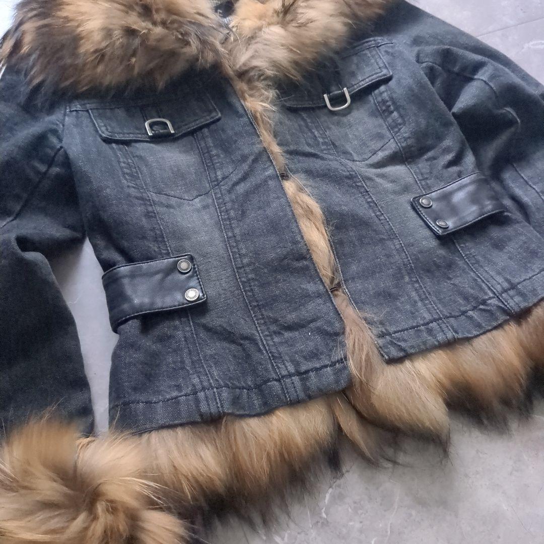 EPOCA リアルファー デニムジャケットラクーン おしゃれ