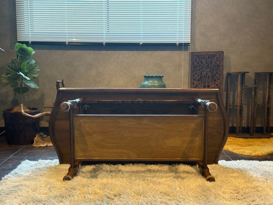 飛騨産業　ローテーブル　ビンテージ　アンティーク　センターテーブル　無垢材　IG